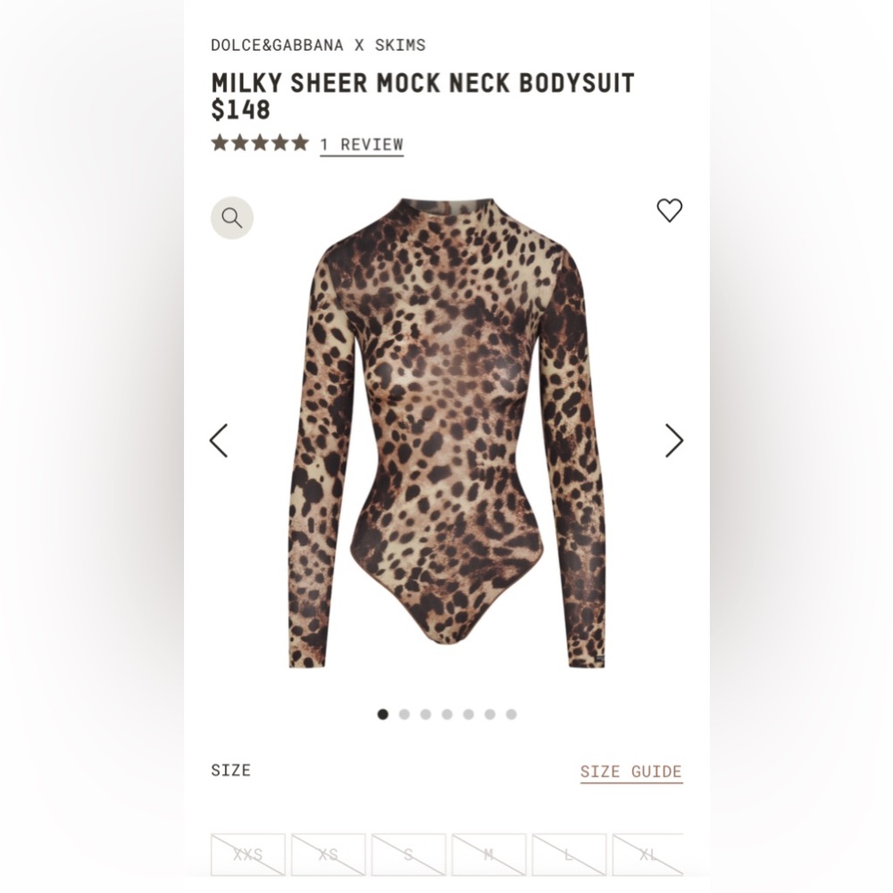 Dolce & gabbana x skims bodysuit